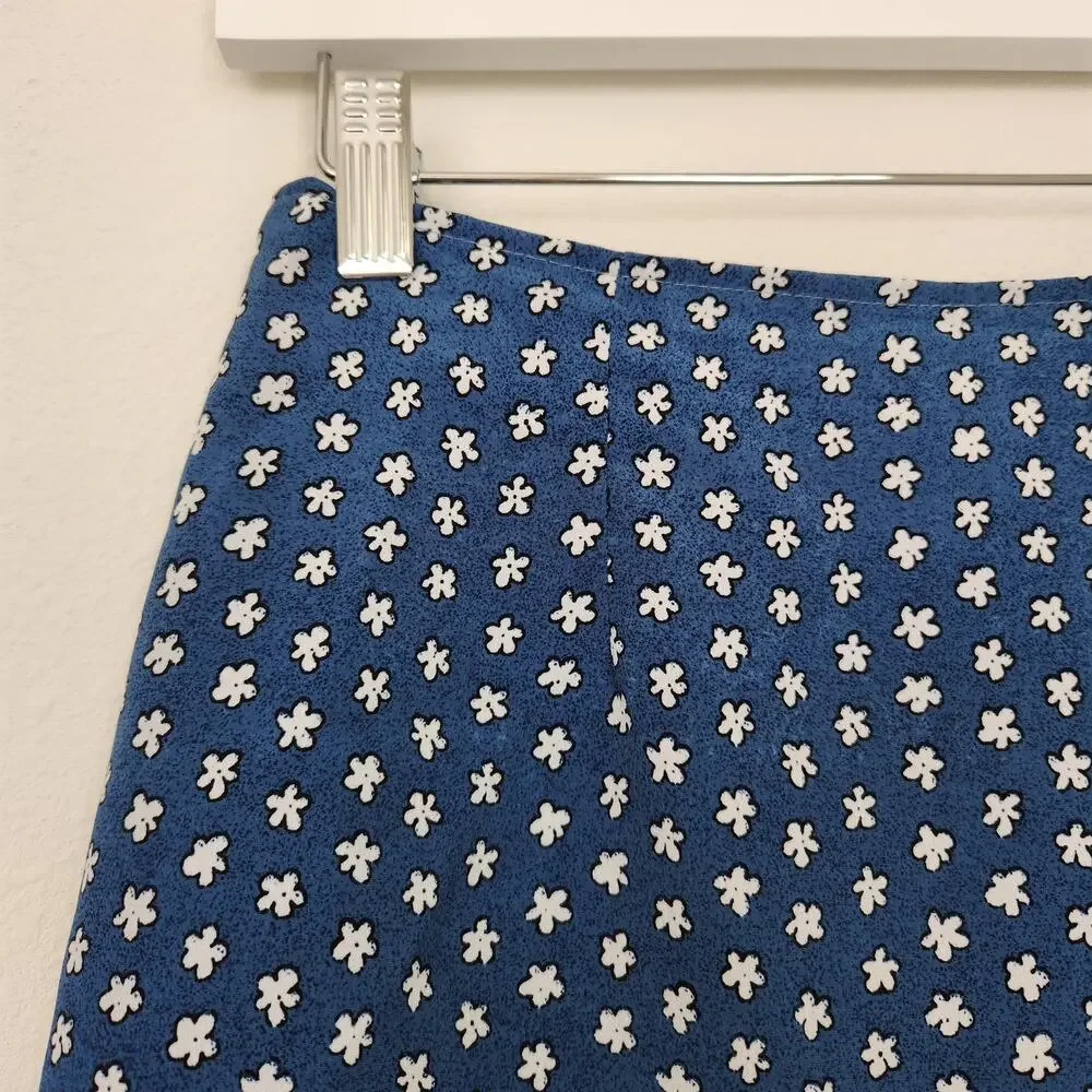 Vintage 90s Ultra Pink Blue Daisy Floral A-Line Mini Skirt XS - Picture 2 of 9
